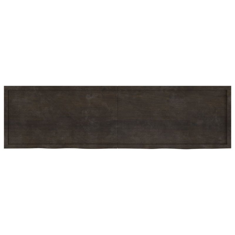 vidaXL Stolová doska tmavosivá 220x60x(2-4) cm ošetrený dubový masív