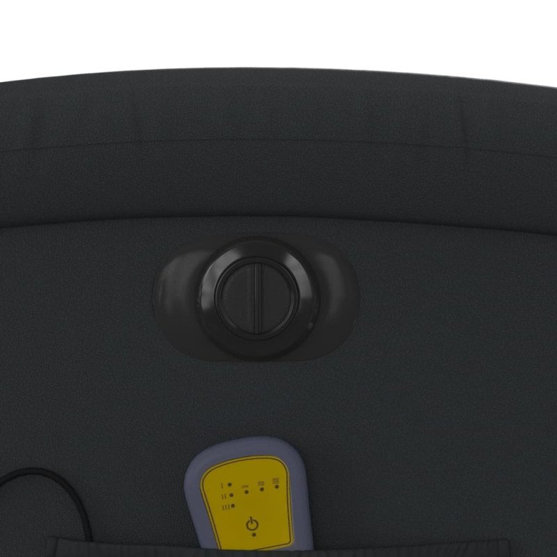 vidaXL Elektrické masážne sklápacie kreslo čierne pravá koža