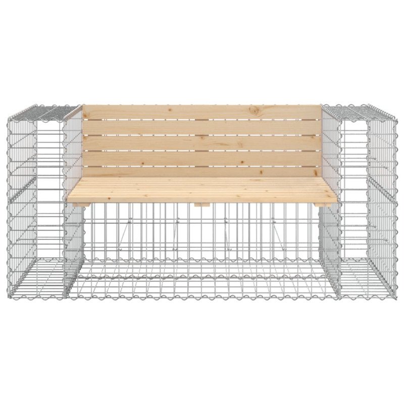 vidaXL Záhradná lavička gabiónový dizajn 143x71x65,5cm masív. borovica