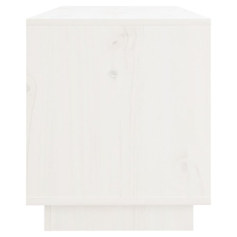 vidaXL TV skrinka biela 74x34x40 cm masívna borovica