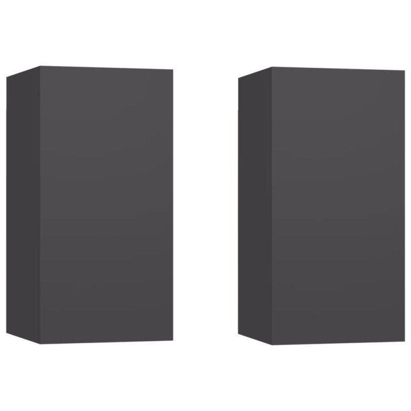 vidaXL TV skrinky 2 ks, sivé 30,5x30x60 cm, kompozitné drevo