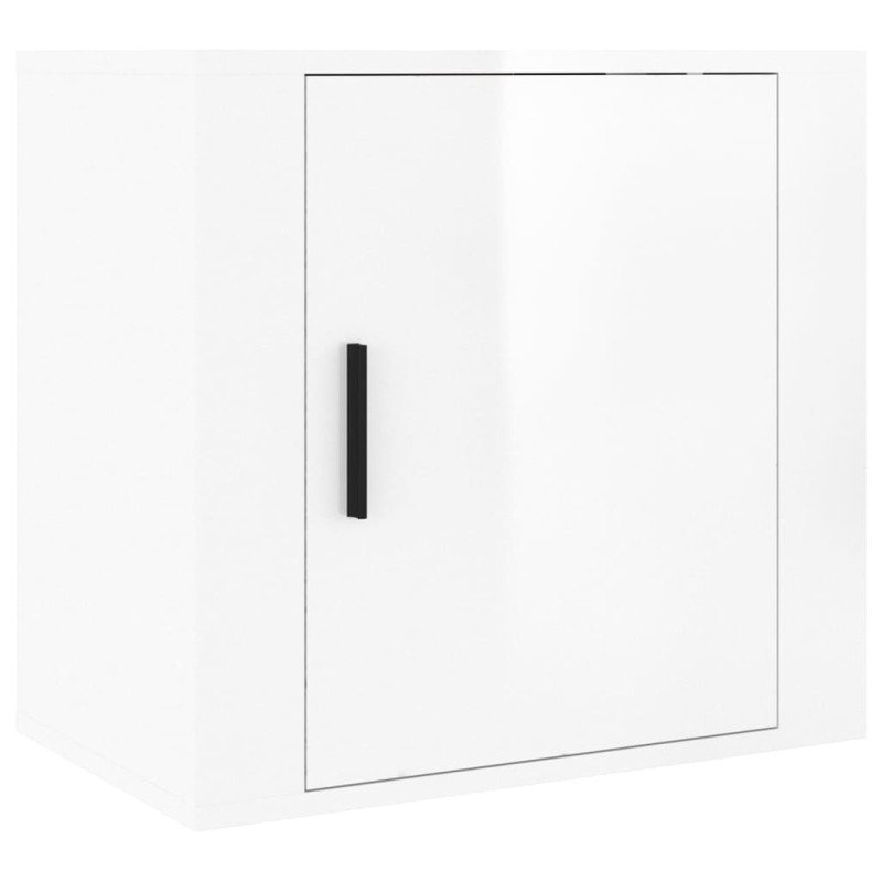 vidaXL Nástenné nočné stolíky 2 ks lesklé biele 50x30x47 cm