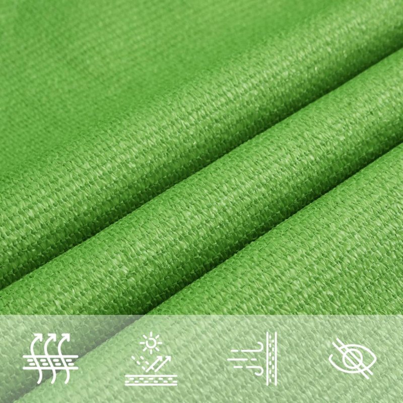 vidaXL Tieniaca plachta 160 g/m² bledozelená 3,5x3,5x4,9 m HDPE