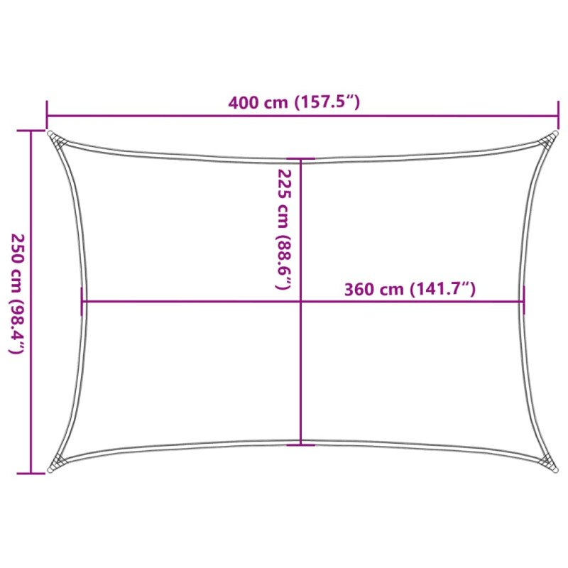 vidaXL Tieniaca plachta 160 g/m² biela 2,5x4 m HDPE