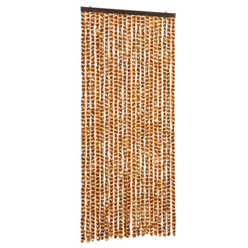 vidaXL Záves proti hmyzu, okrový a biely 90x220 cm, ženilka