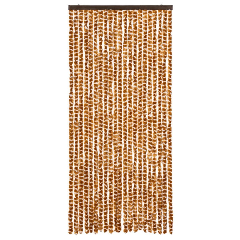 vidaXL Záves proti hmyzu, okrový a biely 90x220 cm, ženilka