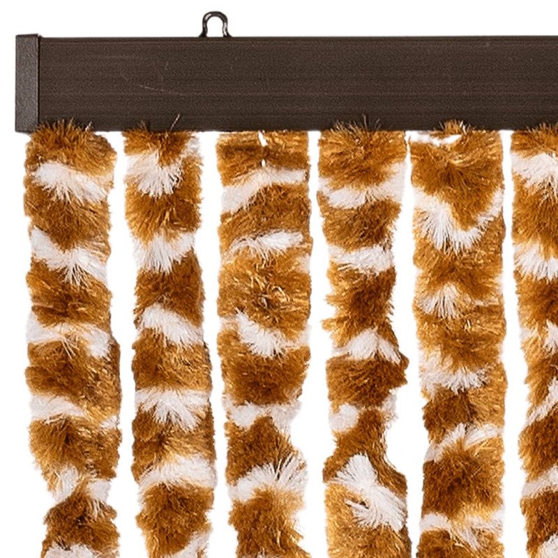 vidaXL Záves proti hmyzu, okrový a biely 90x220 cm, ženilka
