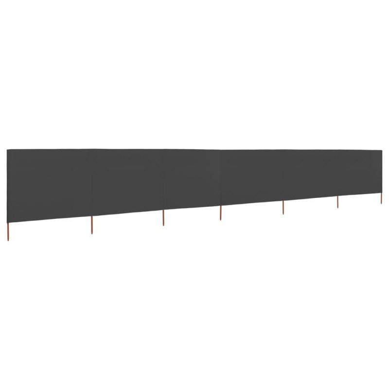 vidaXL 6-panelová zábrana proti vetru látková 800x120 cm antracitová