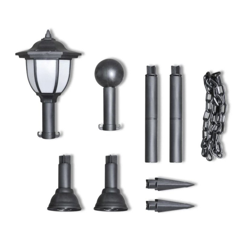 Reťazový plot s 2 solárne LED lampy