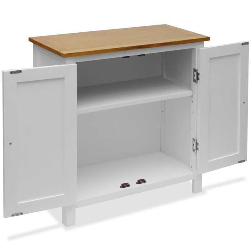 vidaXL Skrinka 70x35x75 cm, dubový masív
