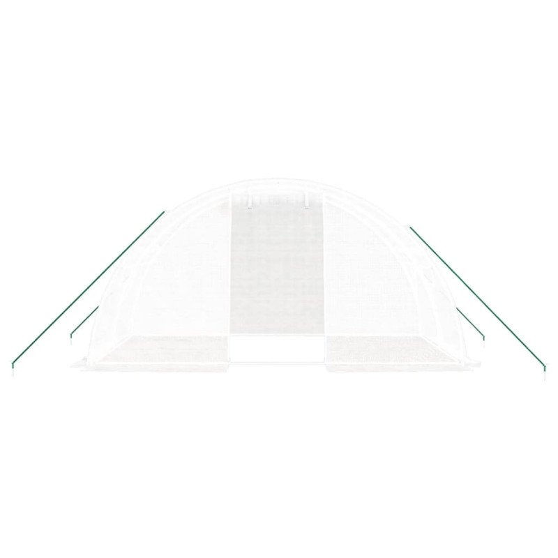 vidaXL Fóliovník s oceľovým rámom biely 8 m² 4x2x2 m