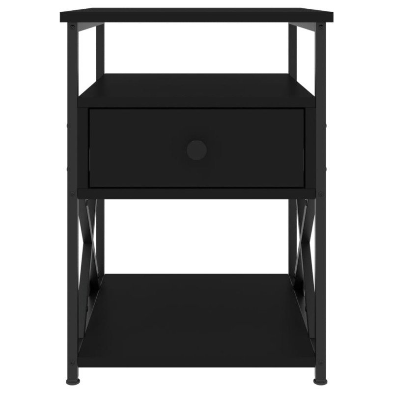 vidaXL Nočné stolíky 2 ks čierne 40x42x55 cm kompozitné drevo