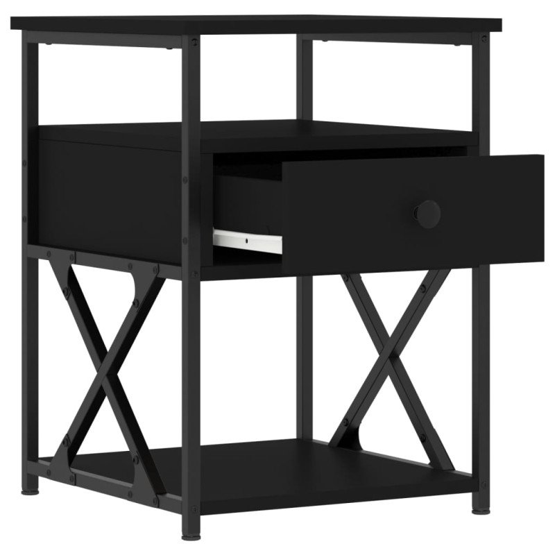 vidaXL Nočné stolíky 2 ks čierne 40x42x55 cm kompozitné drevo