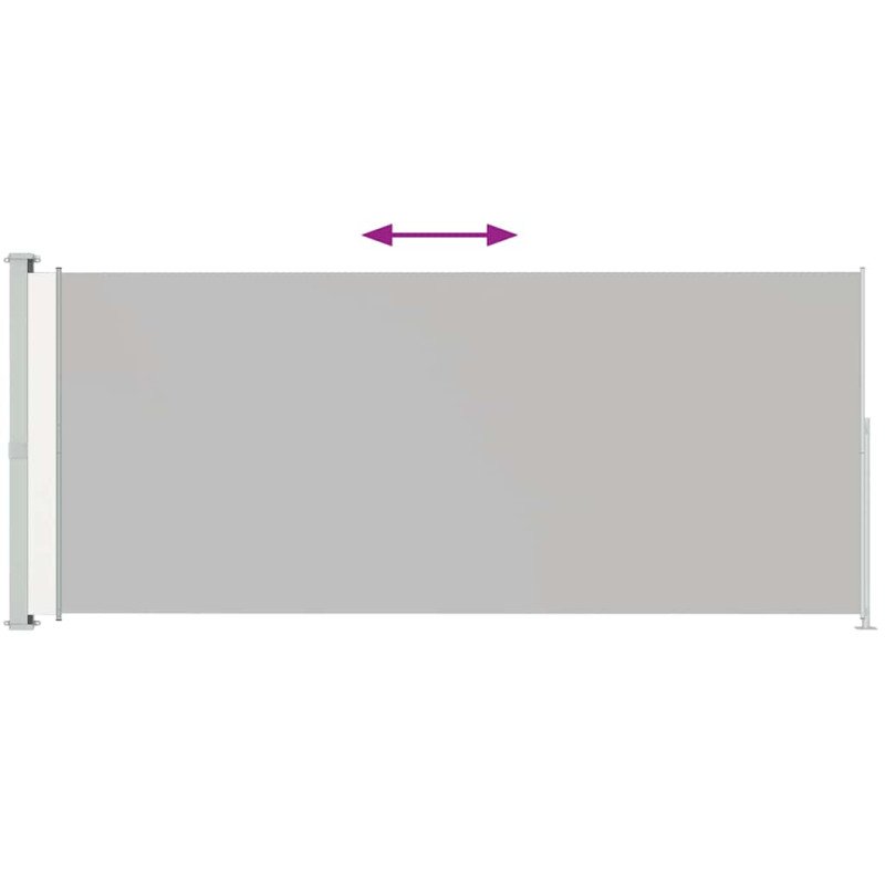 vidaXL Zaťahovacia bočná markíza na terasu 220x500 cm krémová
