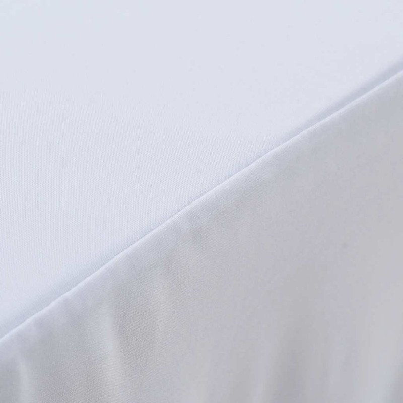 vidaXL Naťahovacie obrusy na stôl so závesom 2 ks biele 183x76x74 cm