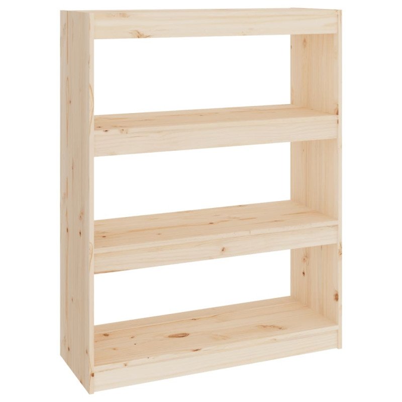 vidaXL Knižnica/deliaca stena 80x30x103,5 cm masívna borovica