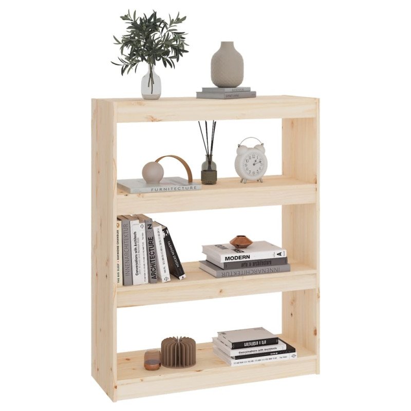 vidaXL Knižnica/deliaca stena 80x30x103,5 cm masívna borovica