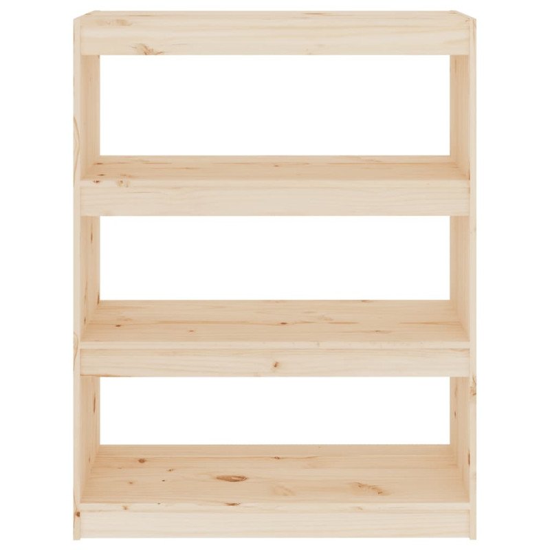 vidaXL Knižnica/deliaca stena 80x30x103,5 cm masívna borovica