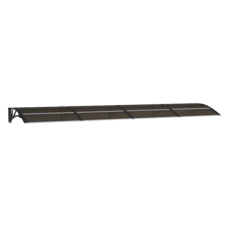 vidaXL Vchodová strieška čierna 350x80 cm polykarbonát