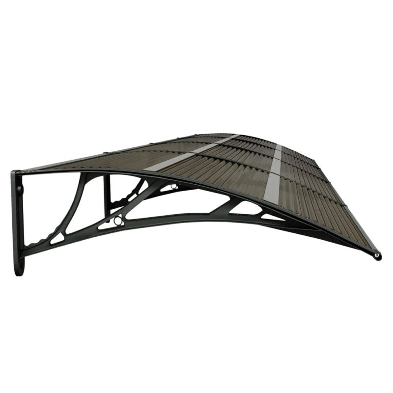 vidaXL Vchodová strieška čierna 350x80 cm polykarbonát