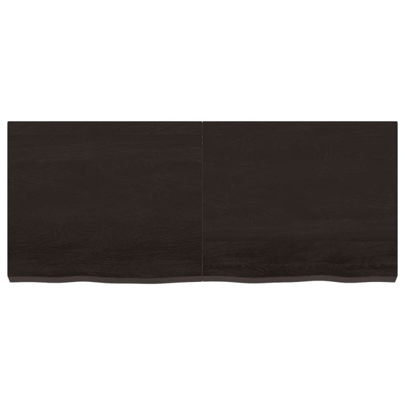 vidaXL Stolová doska tmavosivá 120x50x(2-6) cm ošetrený dubový masív
