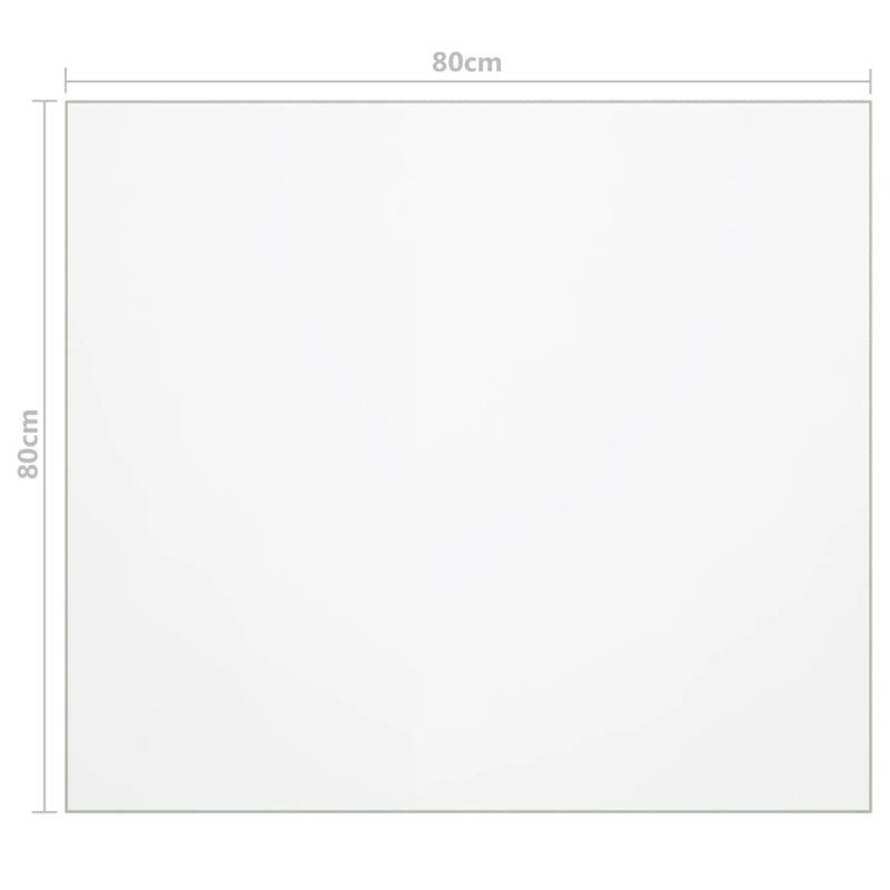 vidaXL Chránič na stôl priehľadný 80x80 cm 1,6 mm PVC