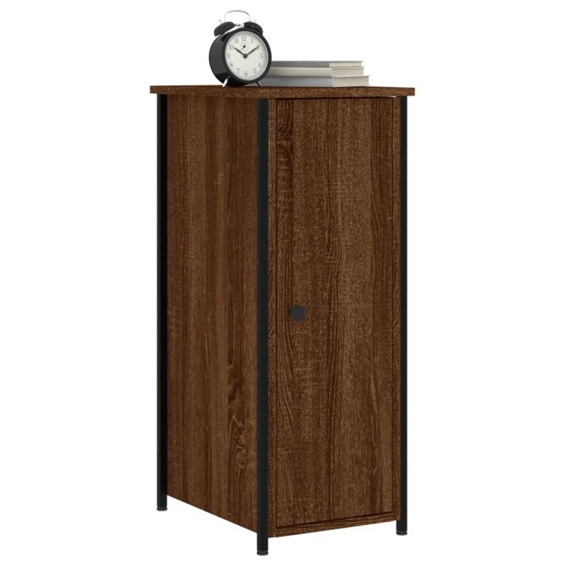 vidaXL Nočné stolíky 2 ks hnedý dub 32x42x80 cm kompozitné drevo