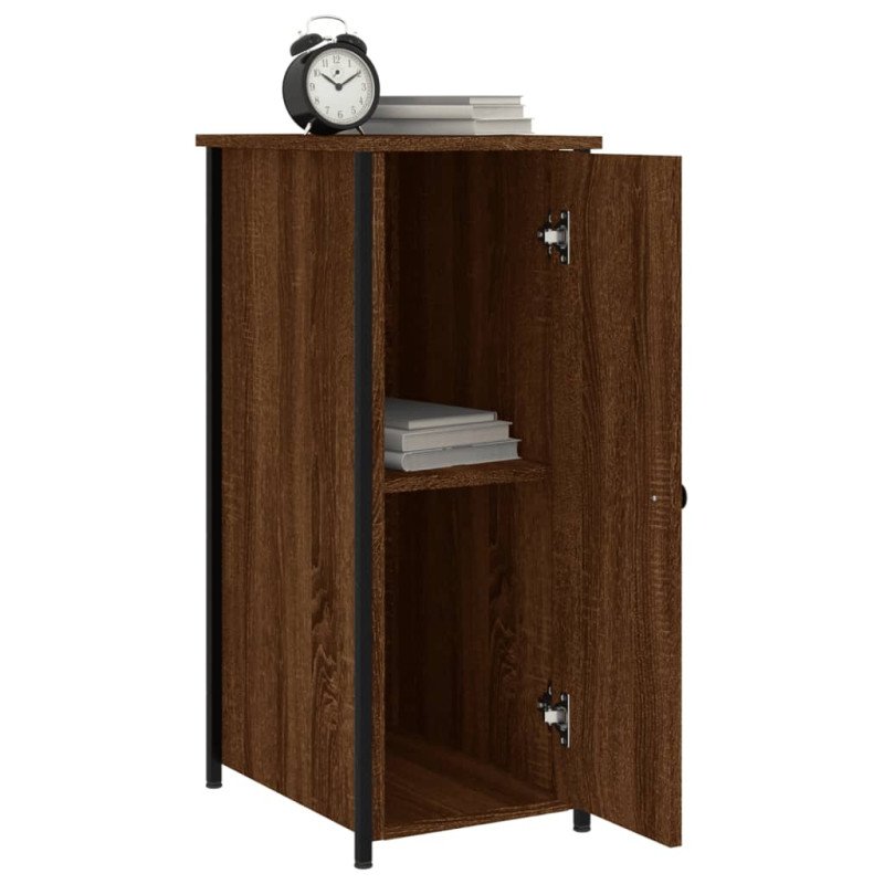 vidaXL Nočné stolíky 2 ks hnedý dub 32x42x80 cm kompozitné drevo
