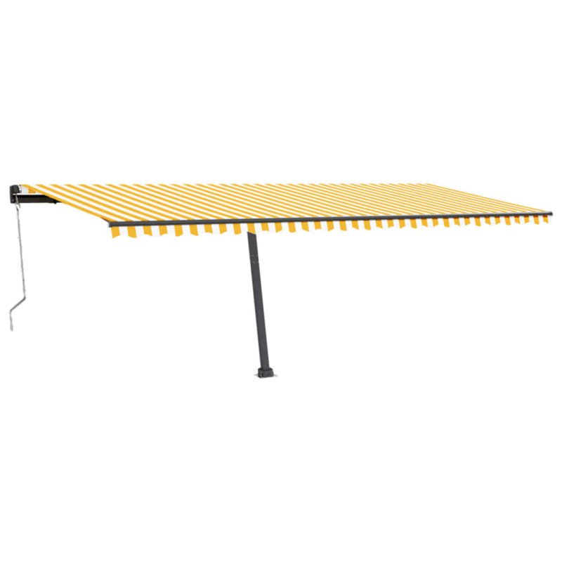 vidaXL Automatická markíza s LED a senzorom 600x300 cm žlto-biela