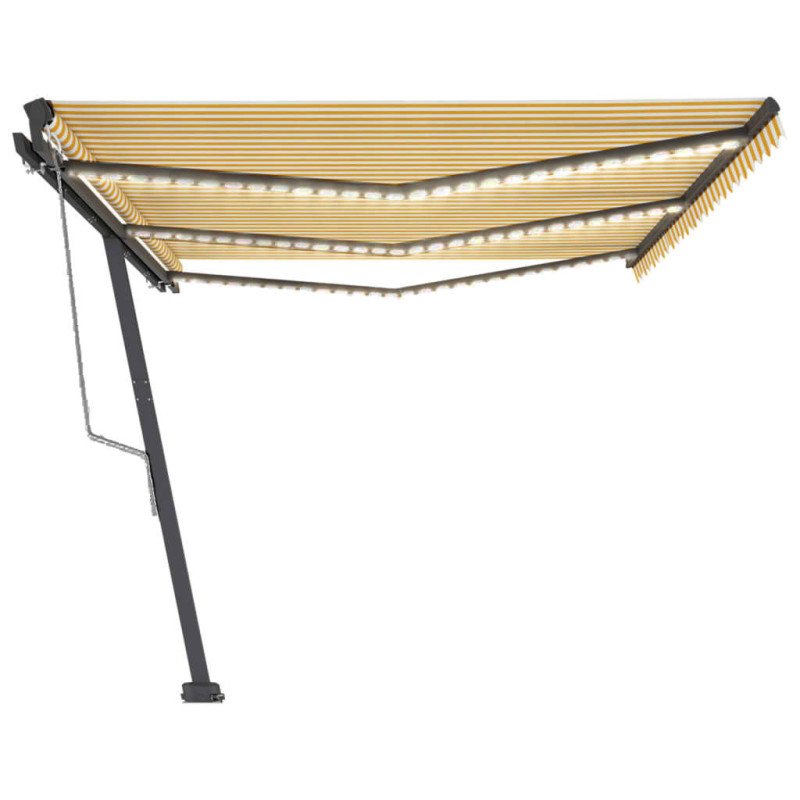 vidaXL Automatická markíza s LED a senzorom 600x300 cm žlto-biela