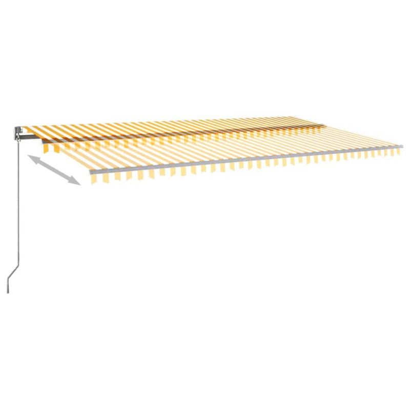 vidaXL Automatická markíza s LED a senzorom 600x300 cm žlto-biela