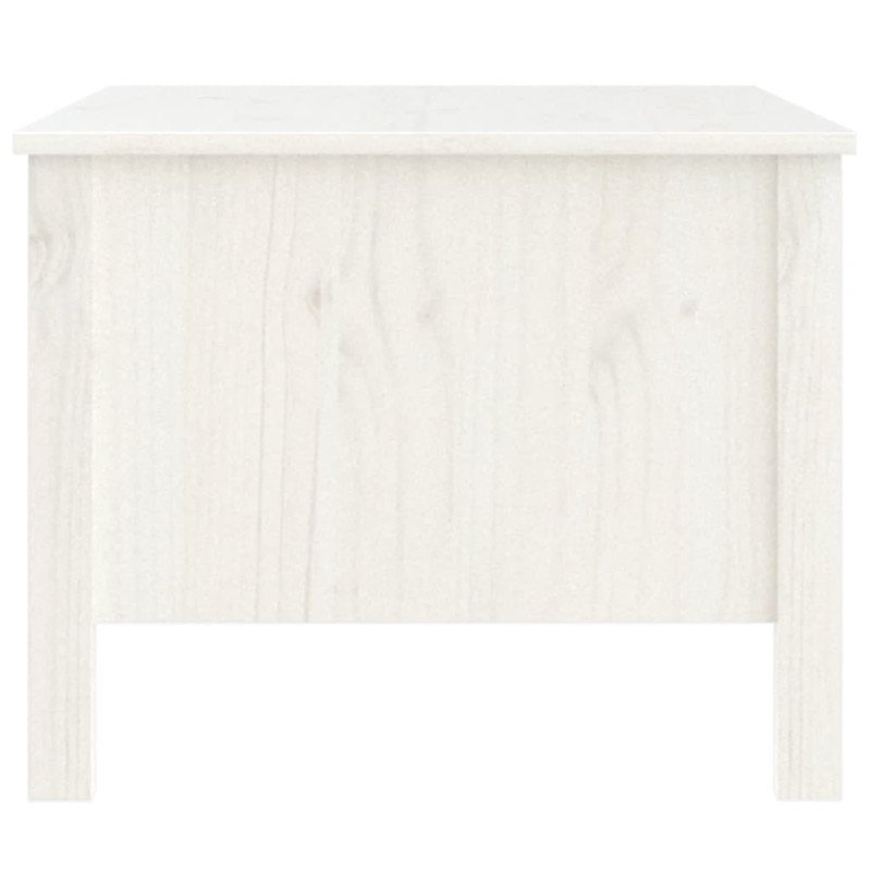 vidaXL Konferenčný stolík biely 100x50x40 cm borovicový masív