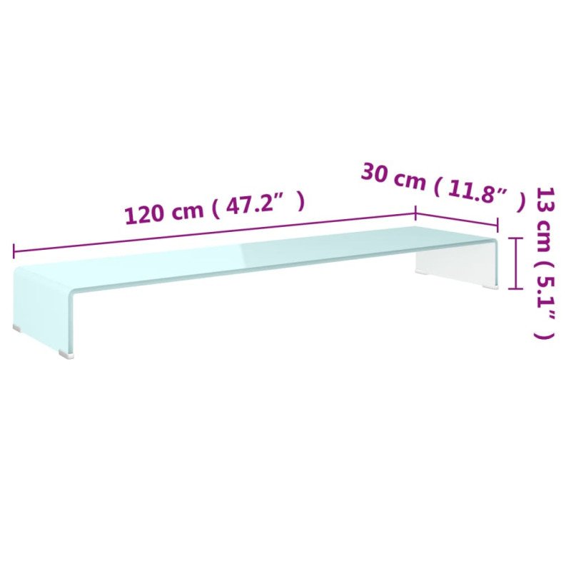 vidaXL TV stojan/stojan pod monitor, sklo, zelený 120x30x13 cm