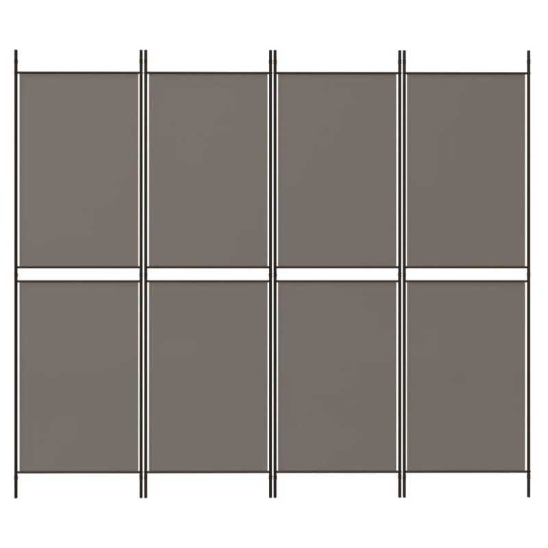 vidaXL 4-panelový paraván antracitový 200x200 cm látkový