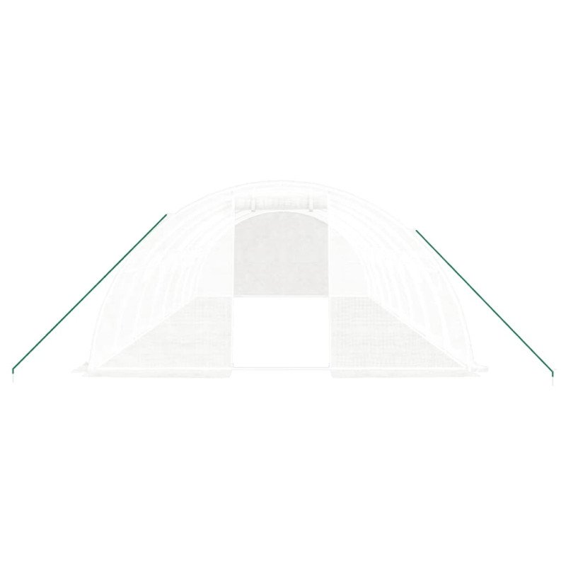 vidaXL Fóliovník s oceľovým rámom biely 32 m² 8x4x2 m