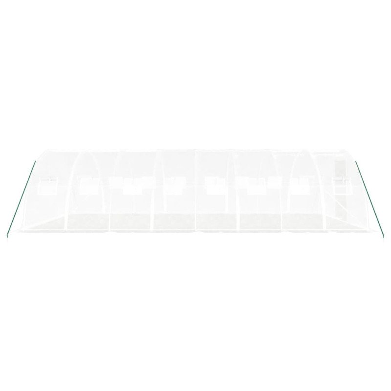 vidaXL Fóliovník s oceľovým rámom biely 32 m² 8x4x2 m