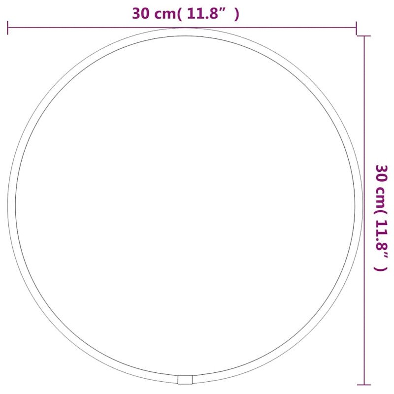 vidaXL Nástenné zrkadlo čierne Ø 30 cm okrúhle
