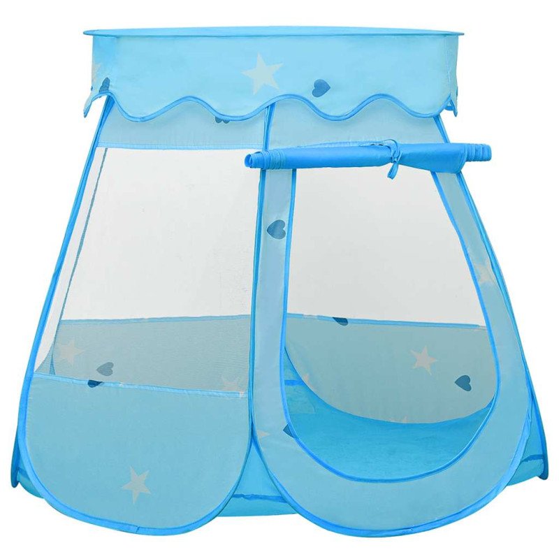 vidaXL Detský stan na hranie s 250 loptičkami modrý 102x102x82 cm