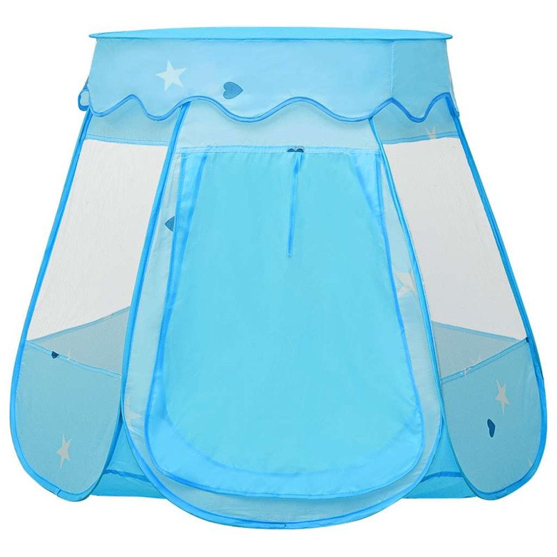 vidaXL Detský stan na hranie s 250 loptičkami modrý 102x102x82 cm