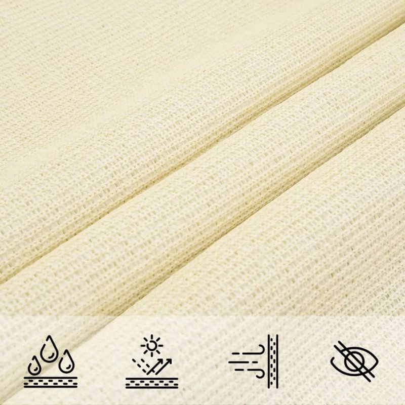 vidaXL Tieniaca plachta 160 g/m², krémová 2x3 m, HDPE