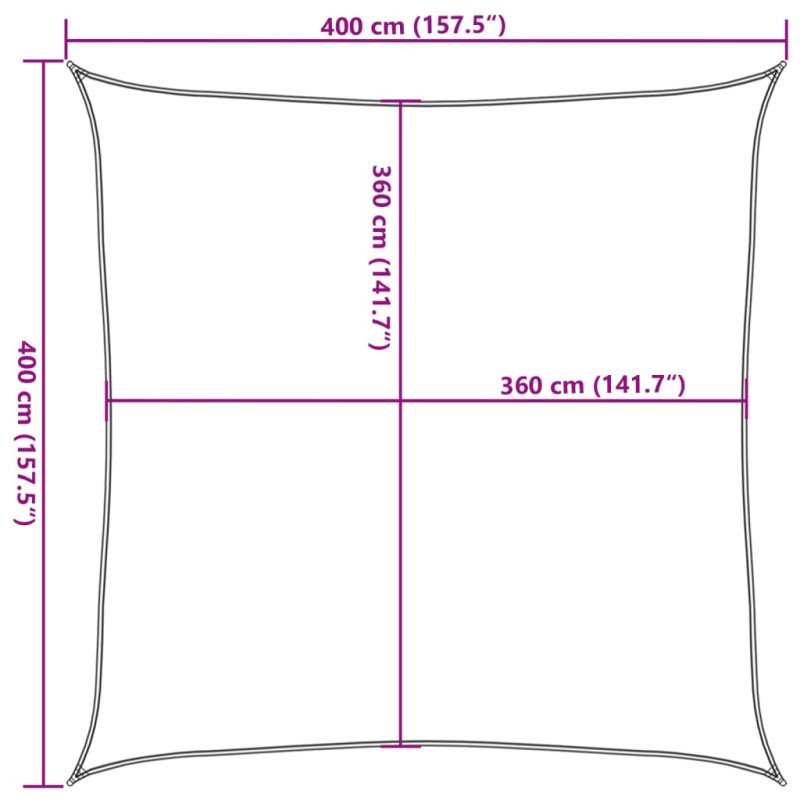 vidaXL Tieniaca plachta 160 g/m² béžová 4x4 m HDPE 