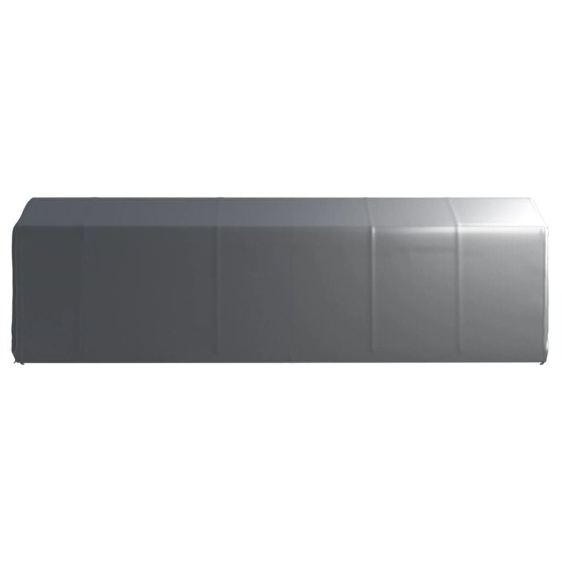 vidaXL Úložný stan 370x750 cm oceľový sivý  
