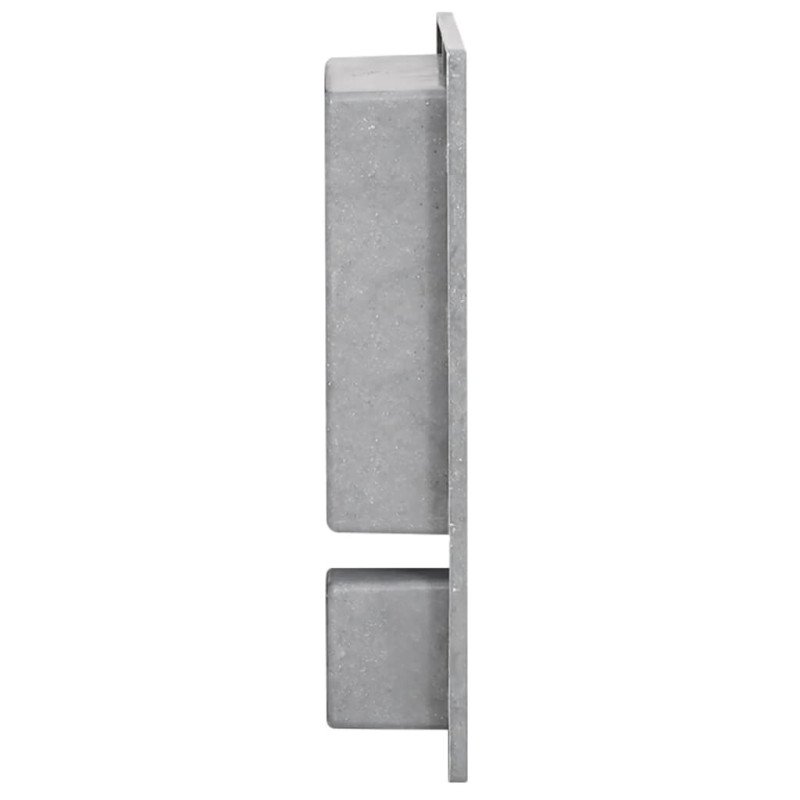 vidaXL Sprchový výklenok s 2 priehradkami matný sivý 41x51x10 cm