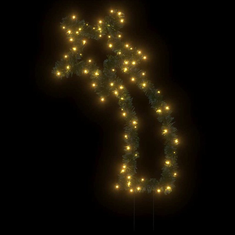 vidaXL Vianočná svetelná dekorácia s hrotmi meteorit 80 LED 62 cm