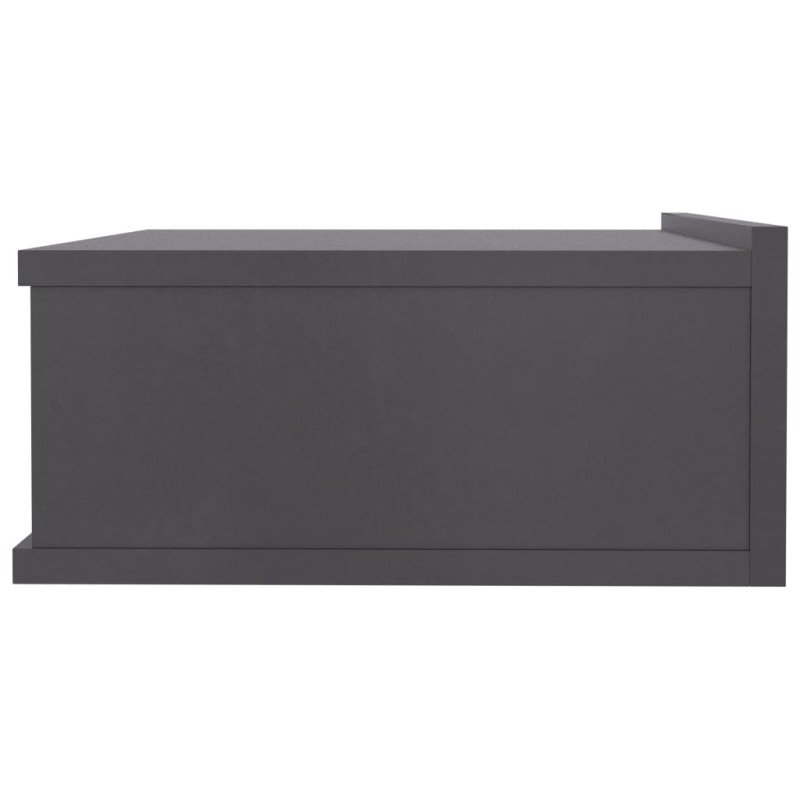 vidaXL Nástenné nočné stolíky 2 ks, sivé 40x30x15cm, kompozitné drevo