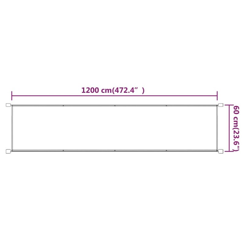 vidaXL Vertikálna markíza sivohnedá 60x1200 cm oxfordská látka