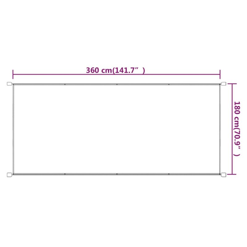 vidaXL Vertikálna markíza sivohnedá 180x360 cm oxfordská látka