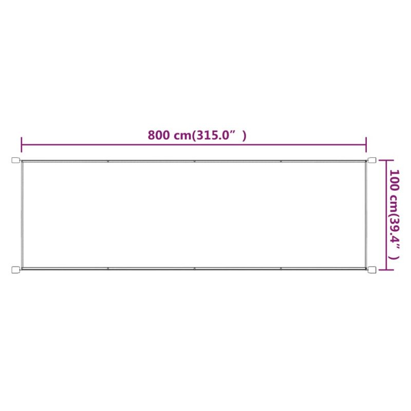 vidaXL Vertikálna markíza modrá 100x800 cm oxfordská látka