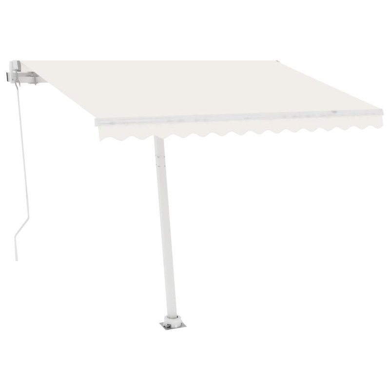 vidaXL Automatická markíza s LED a senzorom vetra 350x250 cm krémová