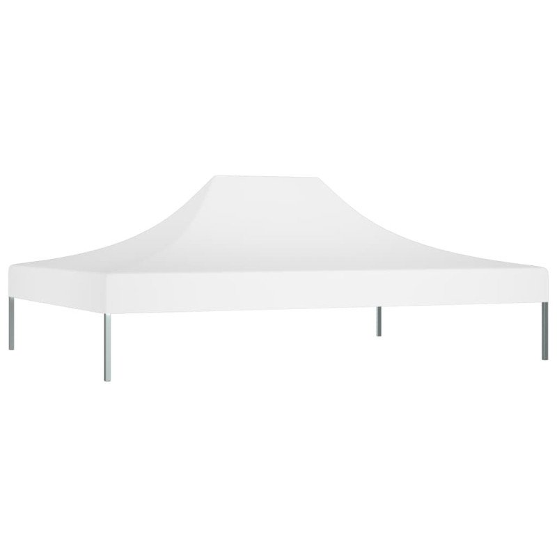 vidaXL Strecha na párty stan 4,5x3 m, biela 270 g/m²